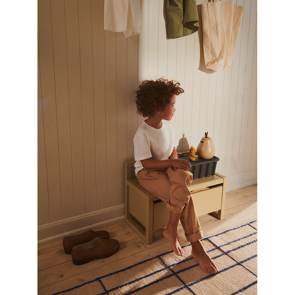 ferm Living børnebænk m opbevaring, Little Architect storage bench - Ash