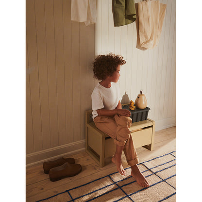 ferm Living børnebænk m opbevaring, Little Architect storage bench - Ash