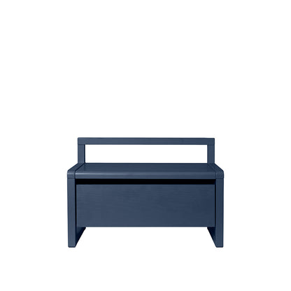 ferm Living børnebænk m opbevaring, Little Architect storage bench - Dark blue