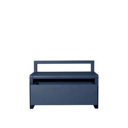 ferm Living børnebænk m opbevaring, Little Architect storage bench - Dark blue