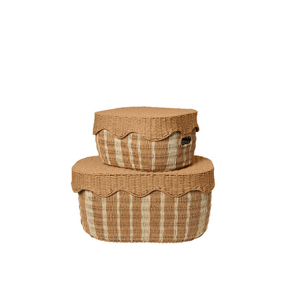 ferm Living Rivan kurvesæt, sæt m 2 stk - Natural/off-white