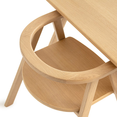 Nobodinoz Børnestol, Growing Green Kids Chair - Natural oak