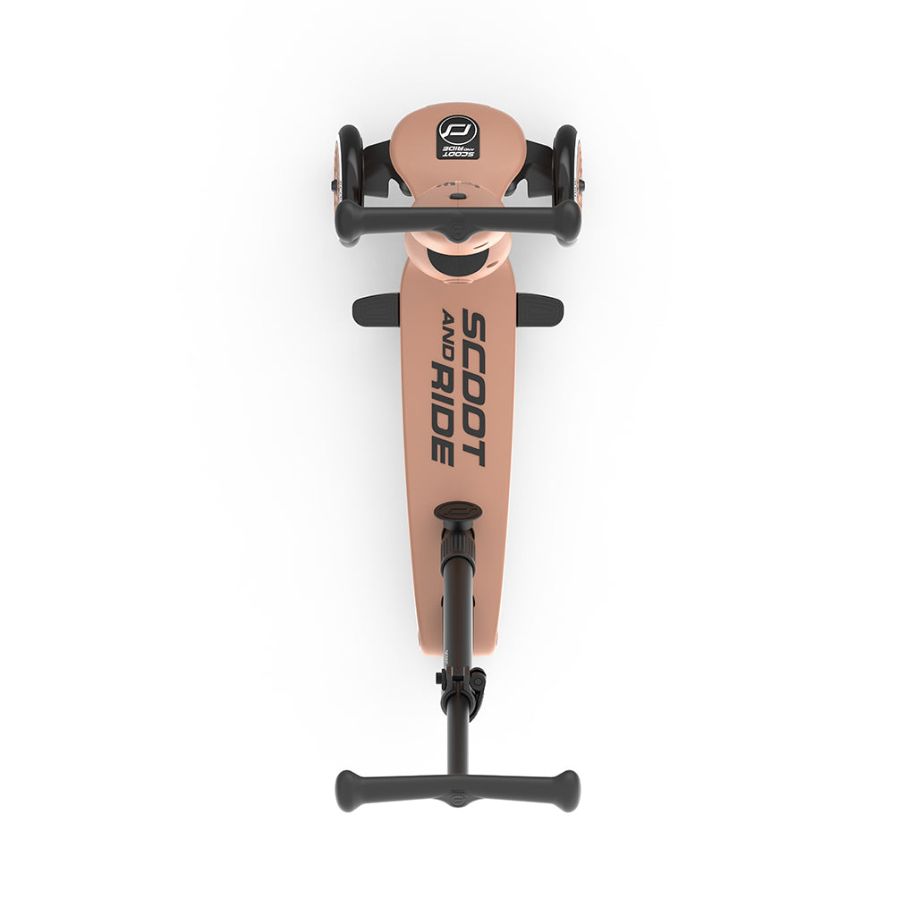 Scoot and Ride, Highway Kick 1, Push &amp; Go scooter m skubbestang - Mocha