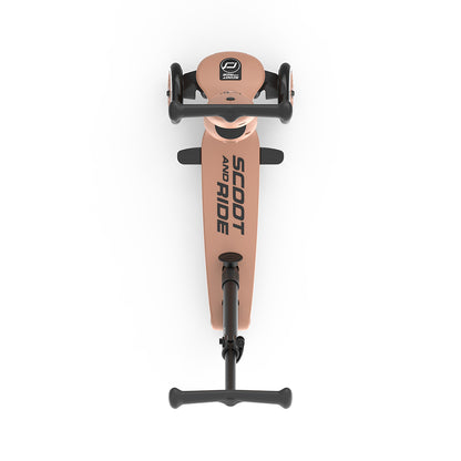 Scoot and Ride, Highway Kick 1, Push &amp; Go scooter m skubbestang - Mocha