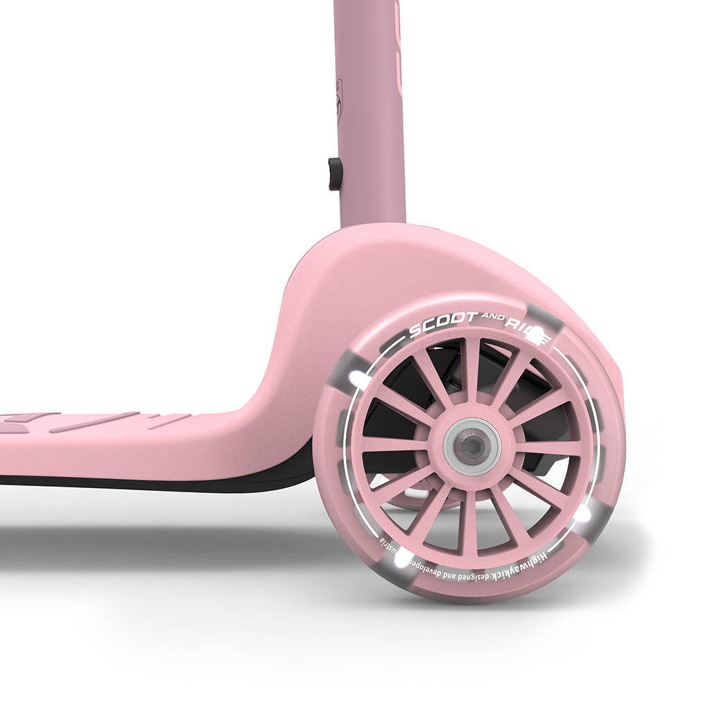 Scoot and Ride Highway Kick 3S, løbehjul - LED Rose