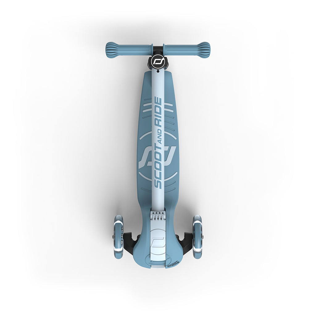 Scoot and Ride Highway Kick 3S, løbehjul - LED Steel