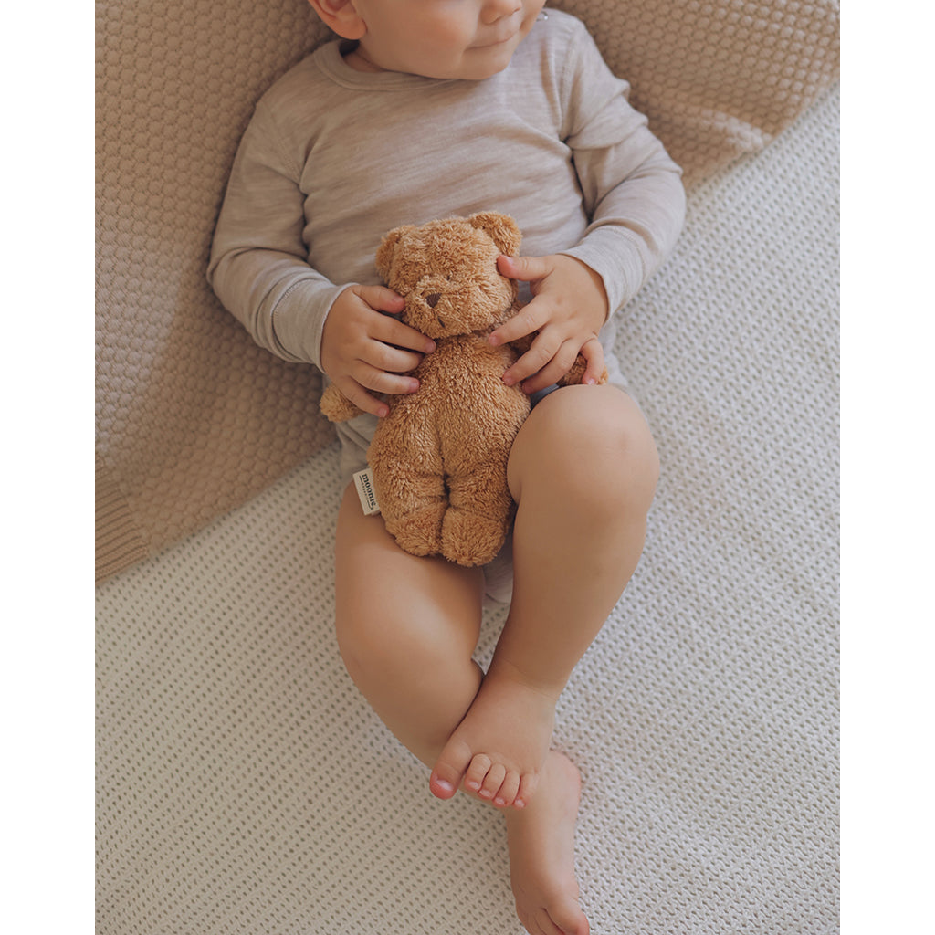 Moonie 2.0, økologisk Humming kanin m pink noise og lampe - Cappuccino