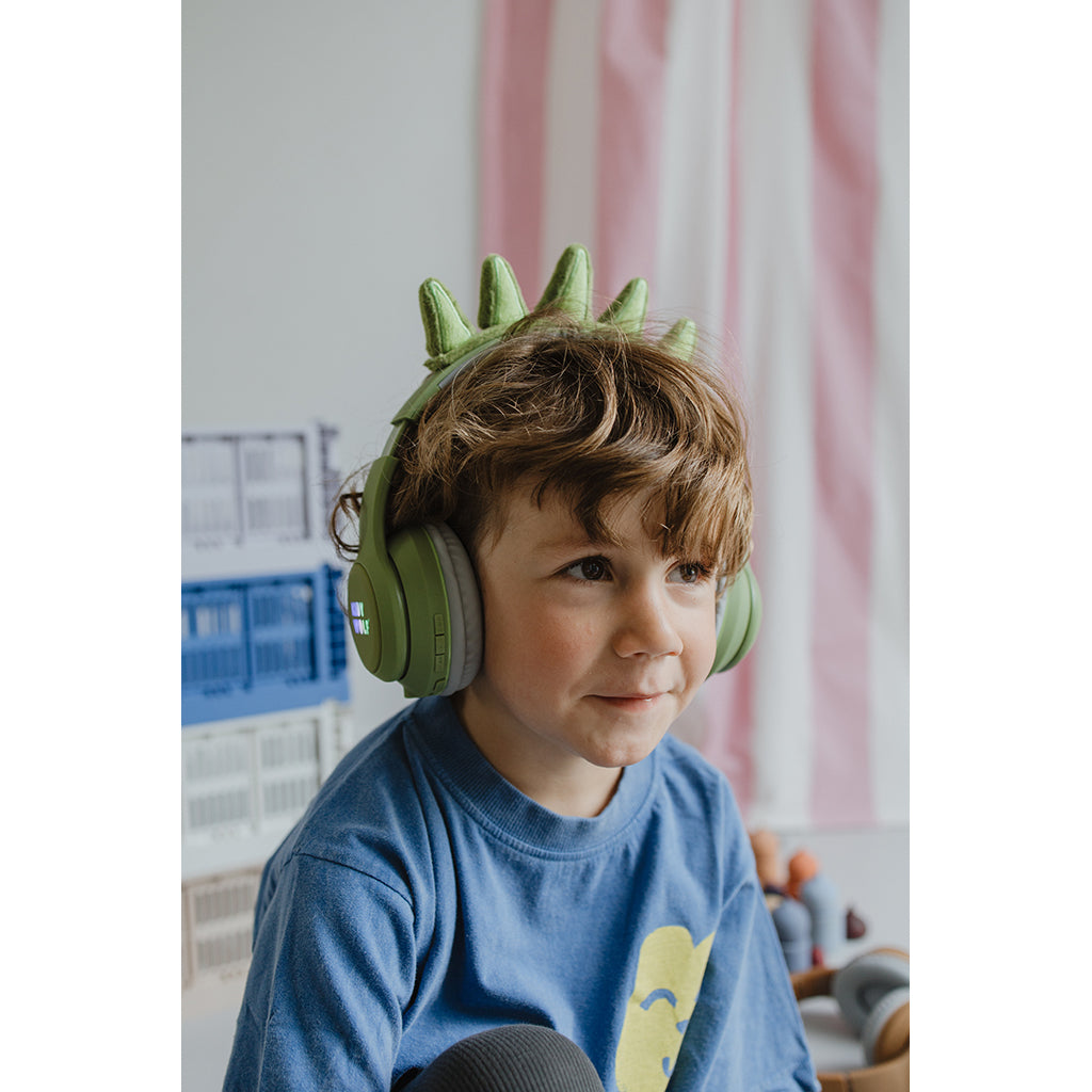 Kidyears - Bluetooth høretelefoner m magnetisk dyreøre - Dino