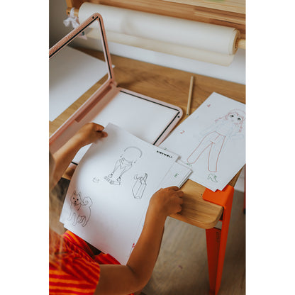 Kidydraw Pro, tegnetavle m lys, Fashion