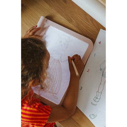 Kidydraw Pro, tegnetavle m lys, Fashion