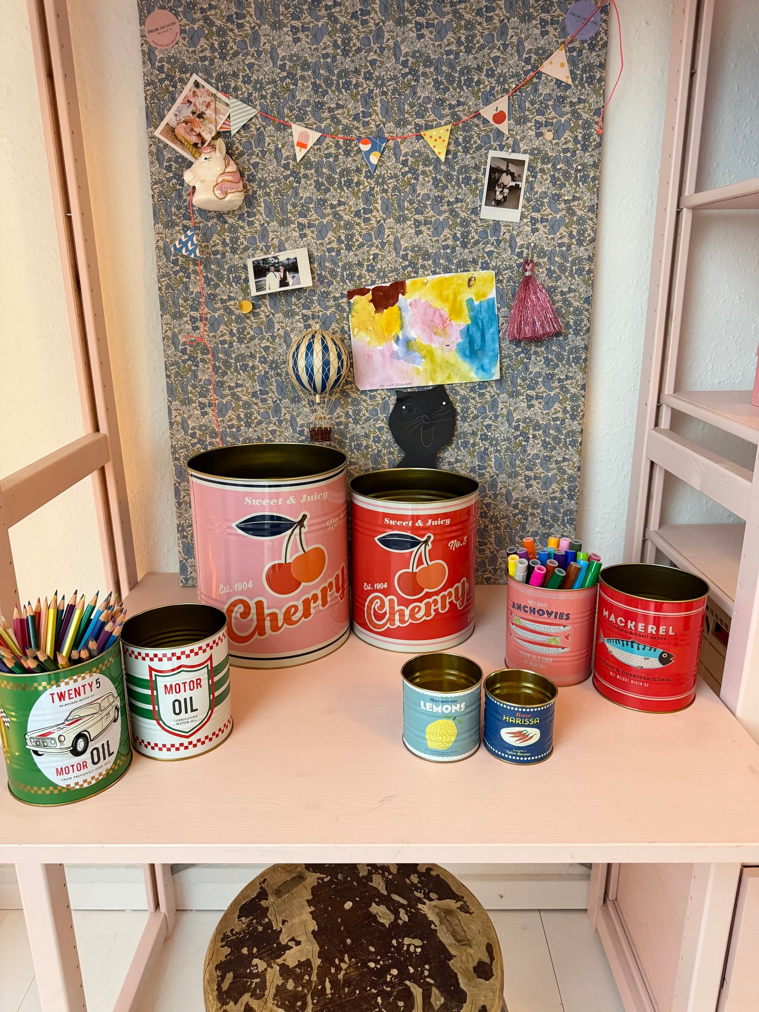 Rex London XL, metaldåser til opbevaring, sæt m 2 stk - Cherry