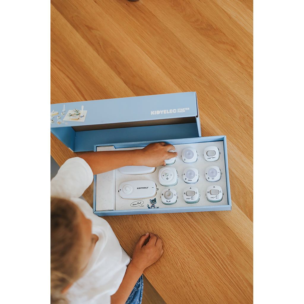 Kidyelec-Starter, - Eksperimentsæt om strøm og el - 11 dele