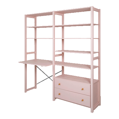 By Aulum Agger Deluxe Stigereol m. skrivebord, H: 179 x B: 163 cm - Blush