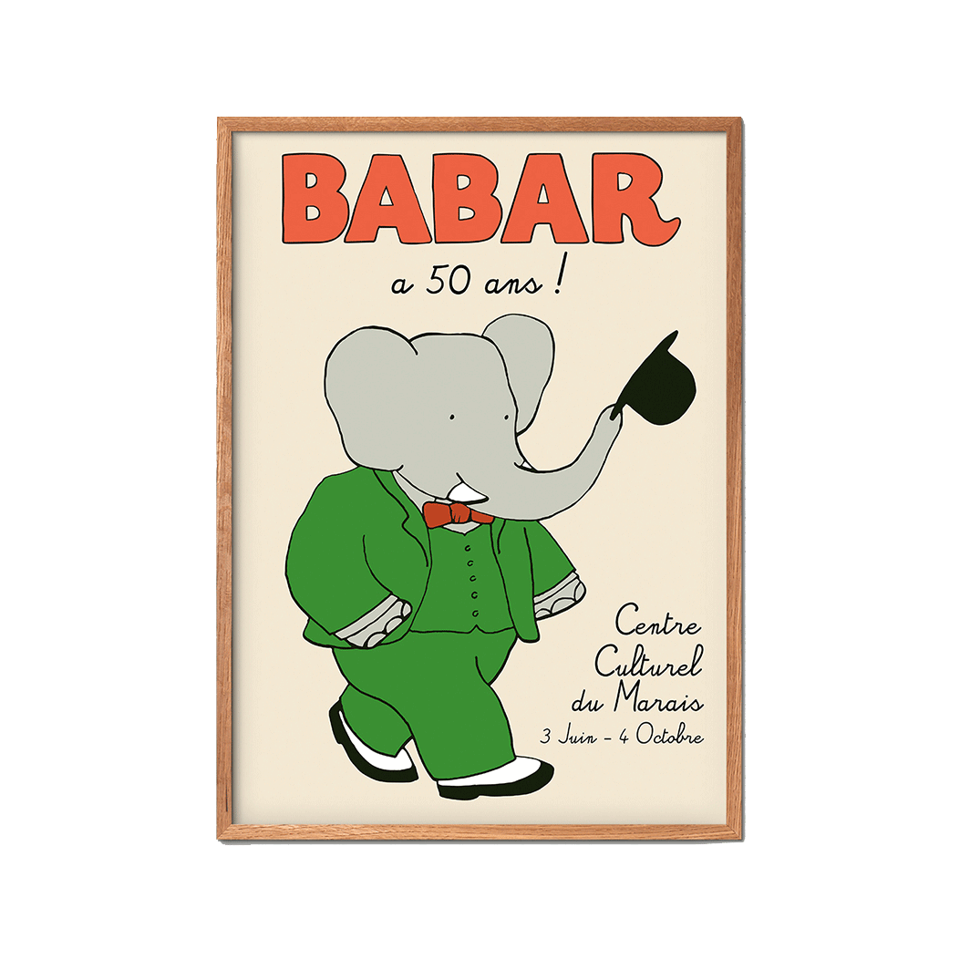Babar a 50 ans plakat, Jan de Brunhoff - flere størrelser