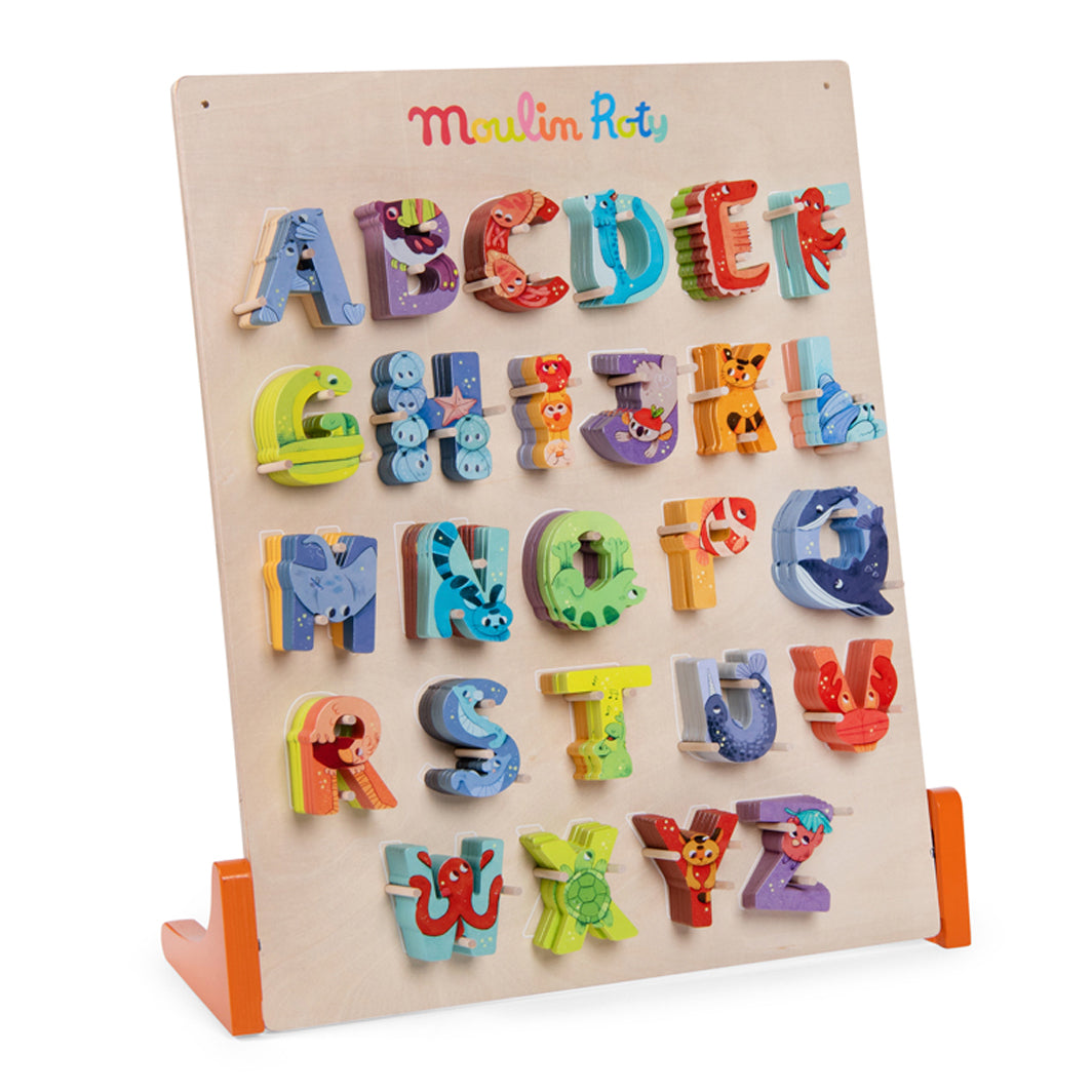 Moulin Roty bogstaver i træ, minus Æ, Ø og Å