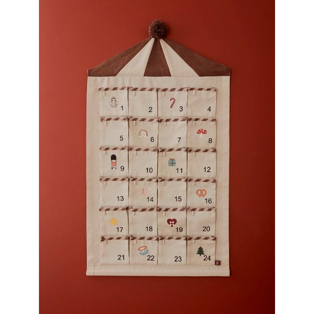 OYOY Cirkus Julekalender - Beige/ brown