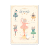 Moulin Roty  - Plakat med dansemus 50x70 cm - La Petite Ecole de Danse