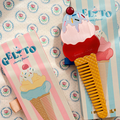 Konges Sløjd kam, Ice cream comb - Amour pink