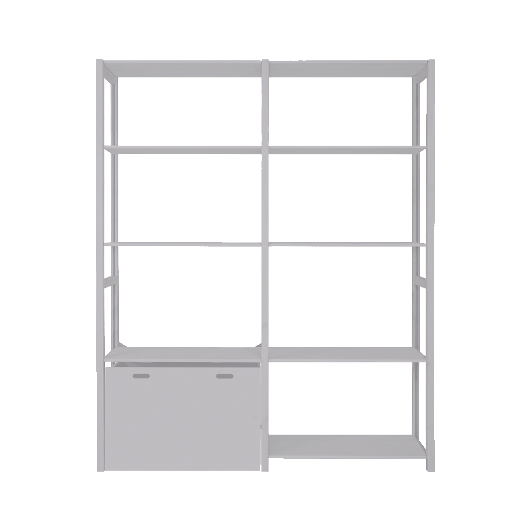 By Aulum Eshøj reol med opbevaring, H: 179 / H: 198 x B: 163 cm - Mushroom  BESTILLINGER ERFTER 12 DEC BLIVER LEVERET I MIDTEN AF JANUAR