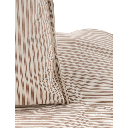 Studio Feder juniorsengetøj, økologisk percale - Brown beach stripe