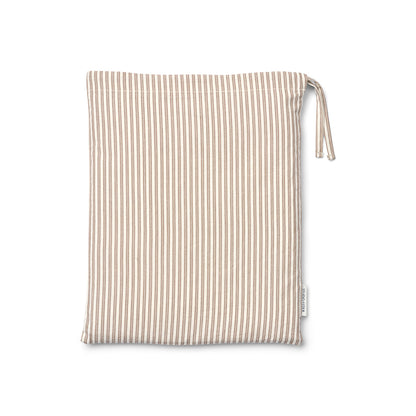 Studio Feder juniorsengetøj, økologisk percale - Brown beach stripe