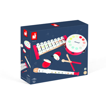 Janod Confetti sæt m 4 musikinstrumenter