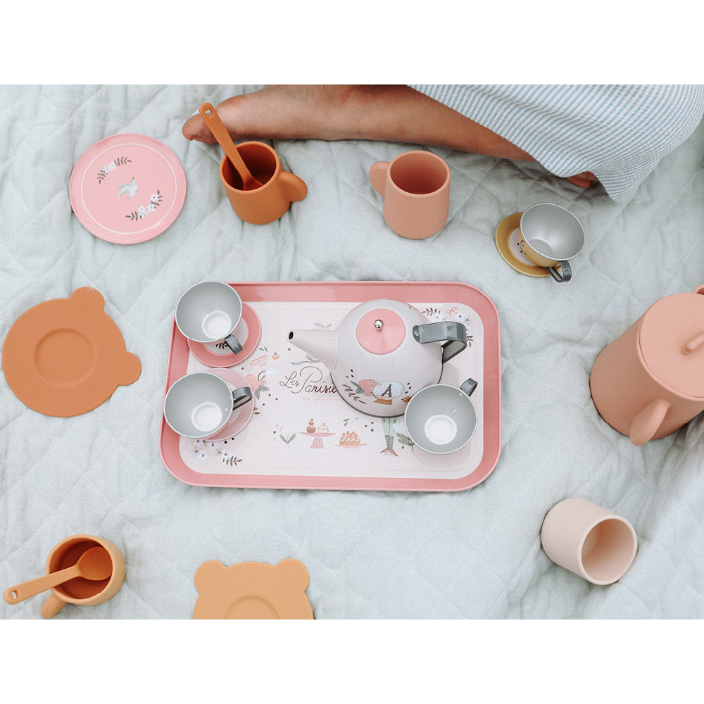 Moulin Roty kuffert med tesæt, 14 dele - Les Parisiennes