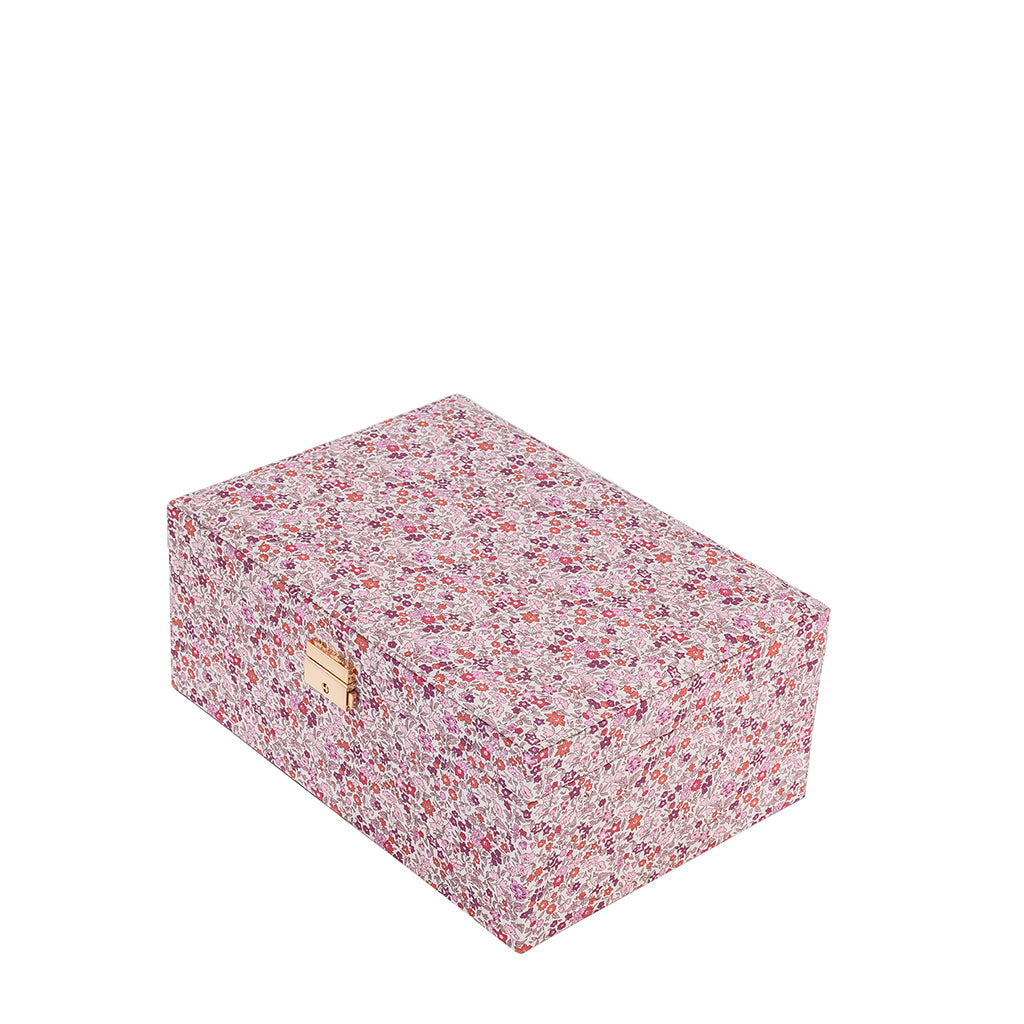 Bon Dep smykkeskrin m. Liberty print, Square - Ava pink