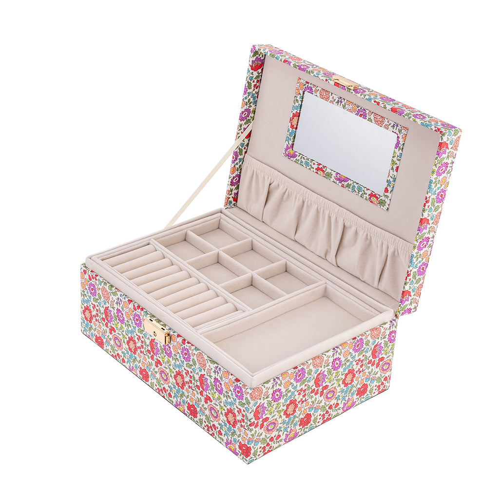 Bon Dep smykkeskrin m. Liberty print, Square - Danjo