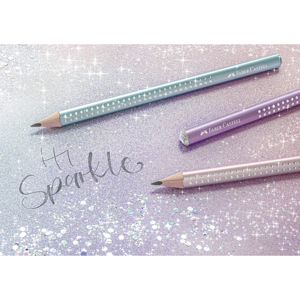 Faber-Castell, Jumbo sparkle blyant - Rose metallic