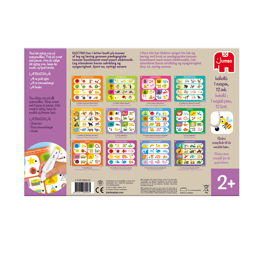 Jumbo Electro Farver og former, leg og lær (Dansk og Norsk)