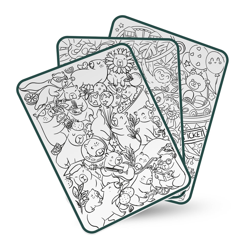 Kidywolf Kidydraw, tegnetavle m lys og skabeloner - Melí Meló