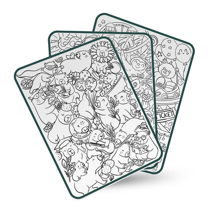 Kidywolf Kidydraw, tegnetavle m lys og skabeloner - Melí Meló