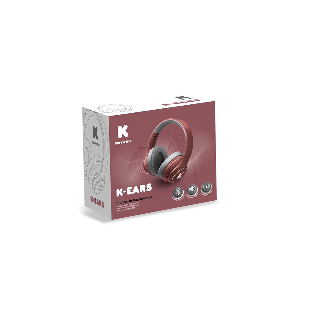 Kidywold, K-Ears, Bluetooth høretelefoner - Red