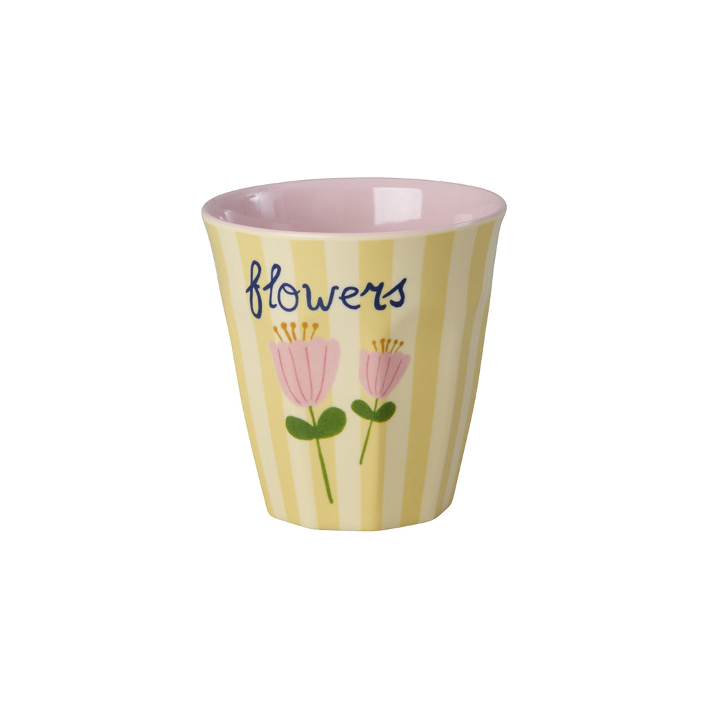 Rice melamin kopper, Pink ABC print, 6-pak - Lille