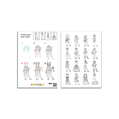 Kidydraw Pro, tegnetavle m lys, Fashion