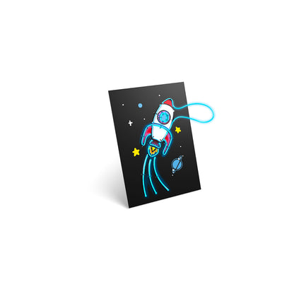 Kidyneon, DIY selvlysende billeder med neontråd, 9 stk - Big pack