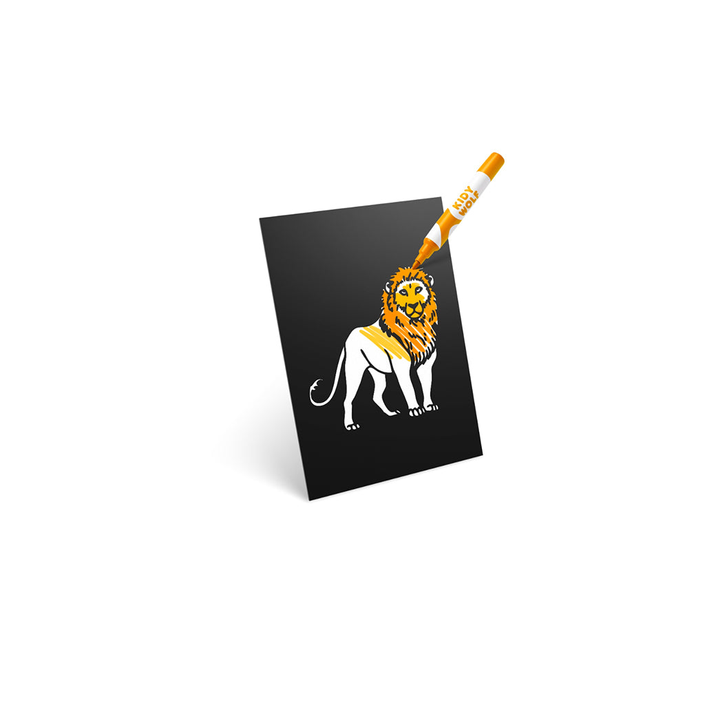 Kidyneon, DIY selvlysende billeder med orange neontråd - Animal