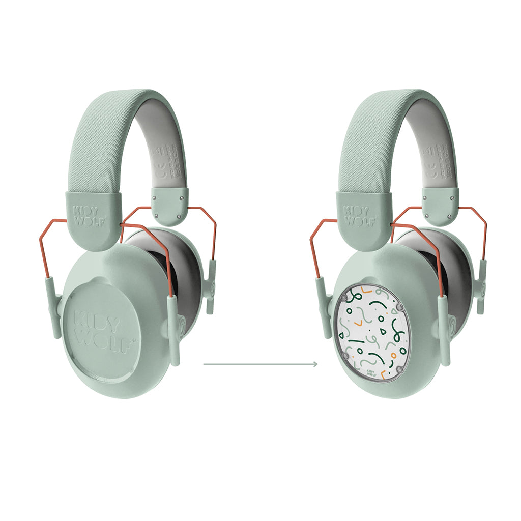 Kidynoise, Støjreducerende høreværn til børn, foldbar - Green
