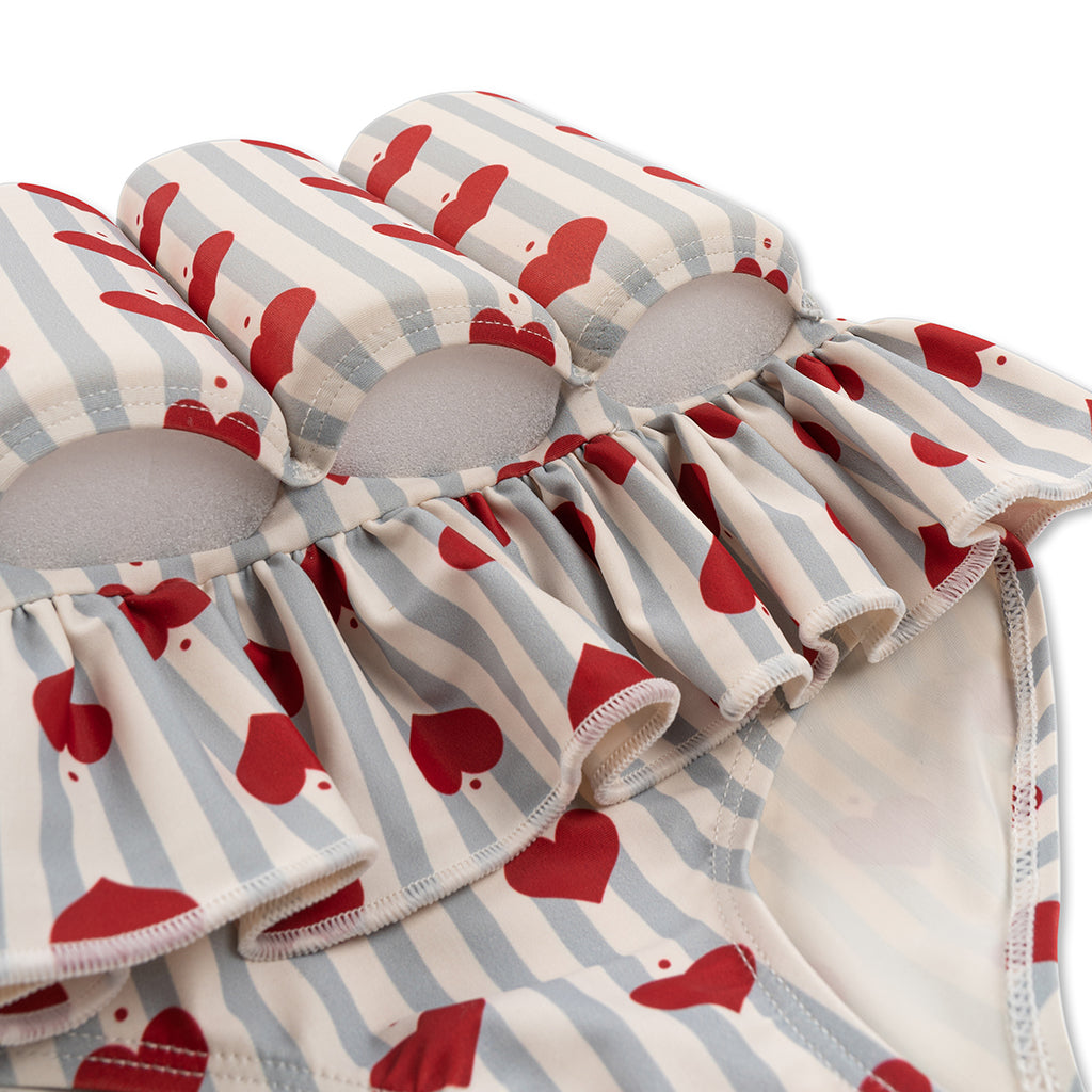 Konges Sløjd badedragt m aftagelig flydeblokke, Amour blue stripe - str. 9 mdr. - 4 år