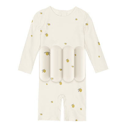 Konges Sløjd badedragt, helddragt m aftagelig flydeblokke, Lemon - str. 9 mdr. - 4 år