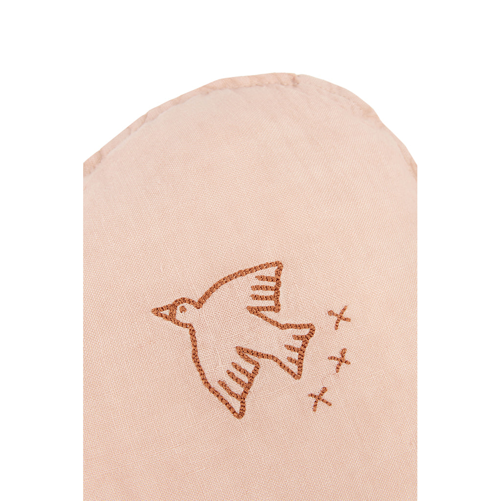 Nobodinoz skypude m broderi, vasket fransk hør - Powder pink