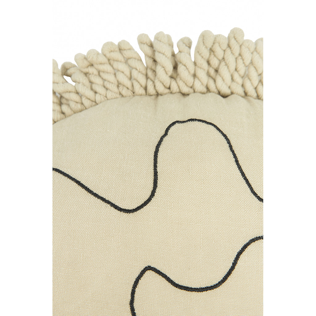 Nobodinoz Enzo pindsvin pude, vasket hør, Green tea