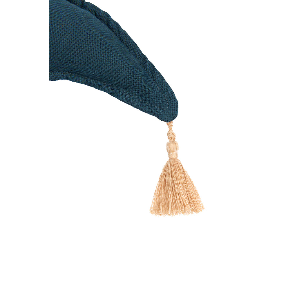 Nobodinoz månepude, vasket fransk hør - Deep blue