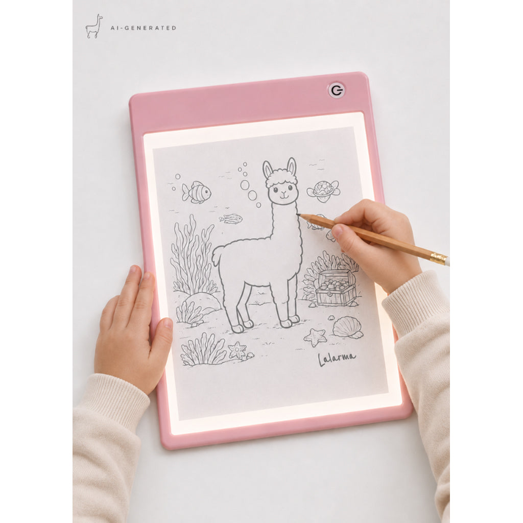 Lalarma Sketch lightpad, tegn og farvelæg - Rose
