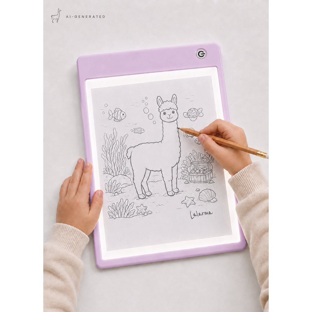 Lalarma Sketch lightpad, tegn og farvelæg - Purple
