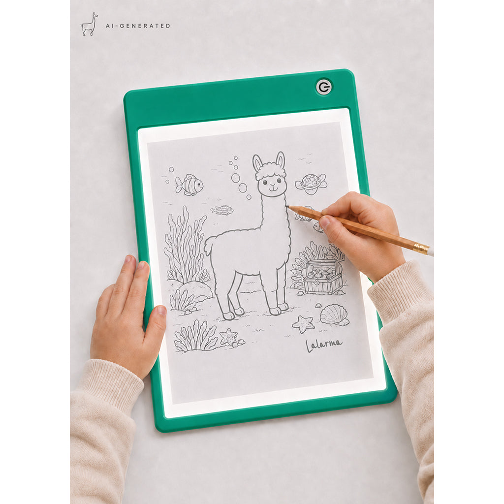 Lalarma Sketch lightpad, tegn og farvelæg - Green