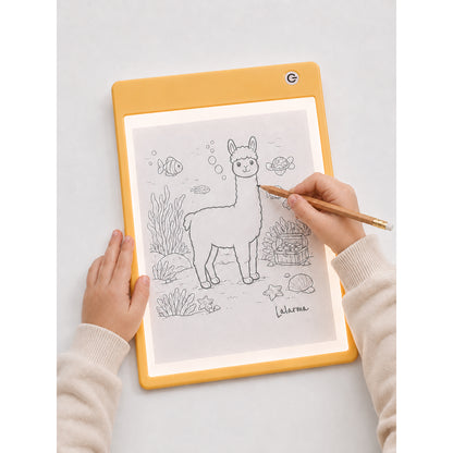 Lalarma Sketch lightpad, tegn og farvelæg - Yellow