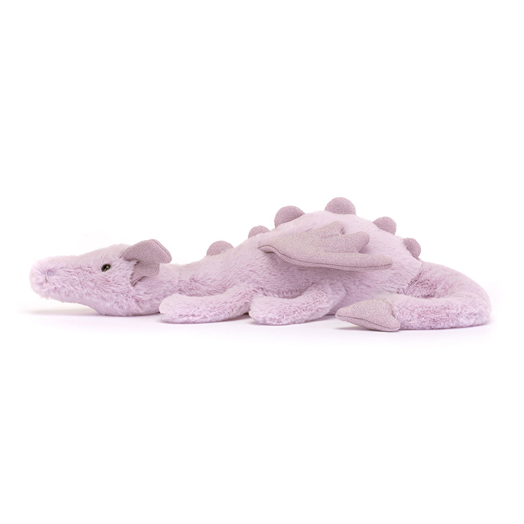 Jellycat bamse, Lavender dragon, drage - 26 cm