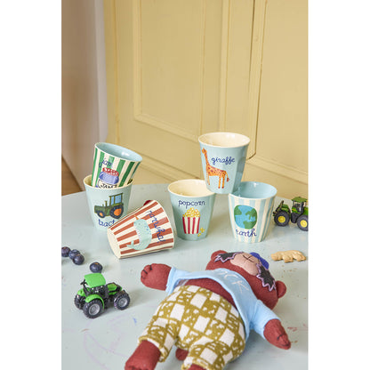 Rice Babyske og gaffel i melamin, Blue ABC
